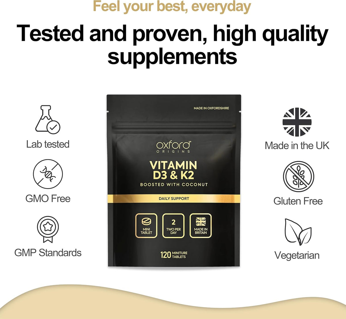 Vitamin D3 & K2 Tablets