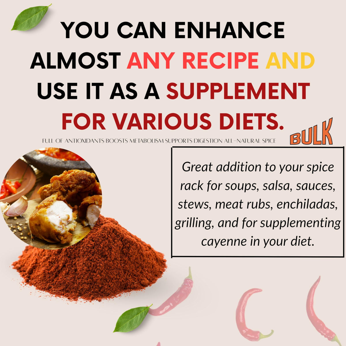Pure Heat Indian Cayenne Pepper Powder 1 lb β 110k HU, Gluten Free, Vegan | Sweet Sunnah