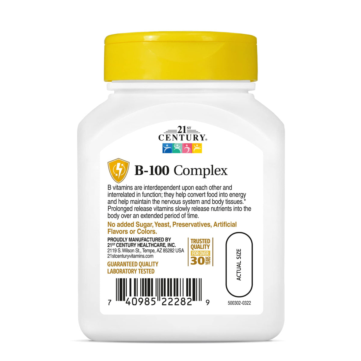 21st Century B 100 Complex Prolonged Release Caplets β 60 Count (Pack of 1)