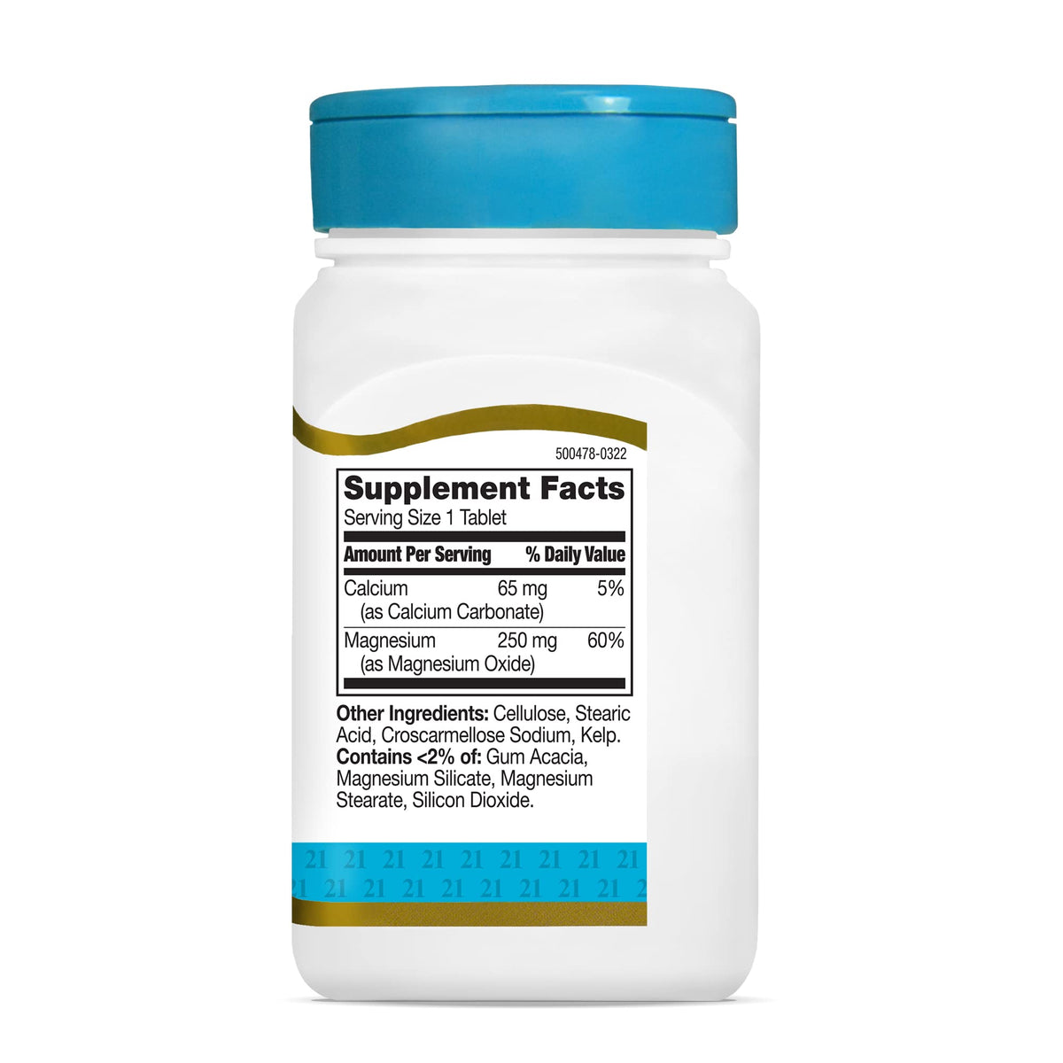 21st Century Magnesio Compresse da 250 mg – 110 Pezzi | Supporto per Ossa e Muscoli