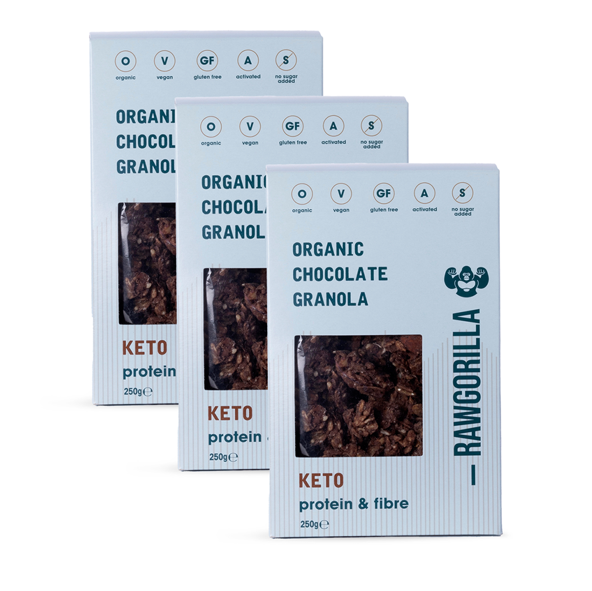 Organic Chocolate Granola Cereal Keto - 250g - RAWGORILLA