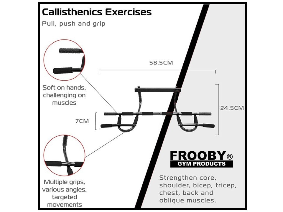 Pull Chin Up Bar Gym Doorway 36-3 - HealVia