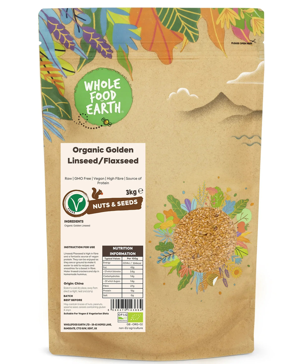 Organic Golden Linseed/Flaxseed