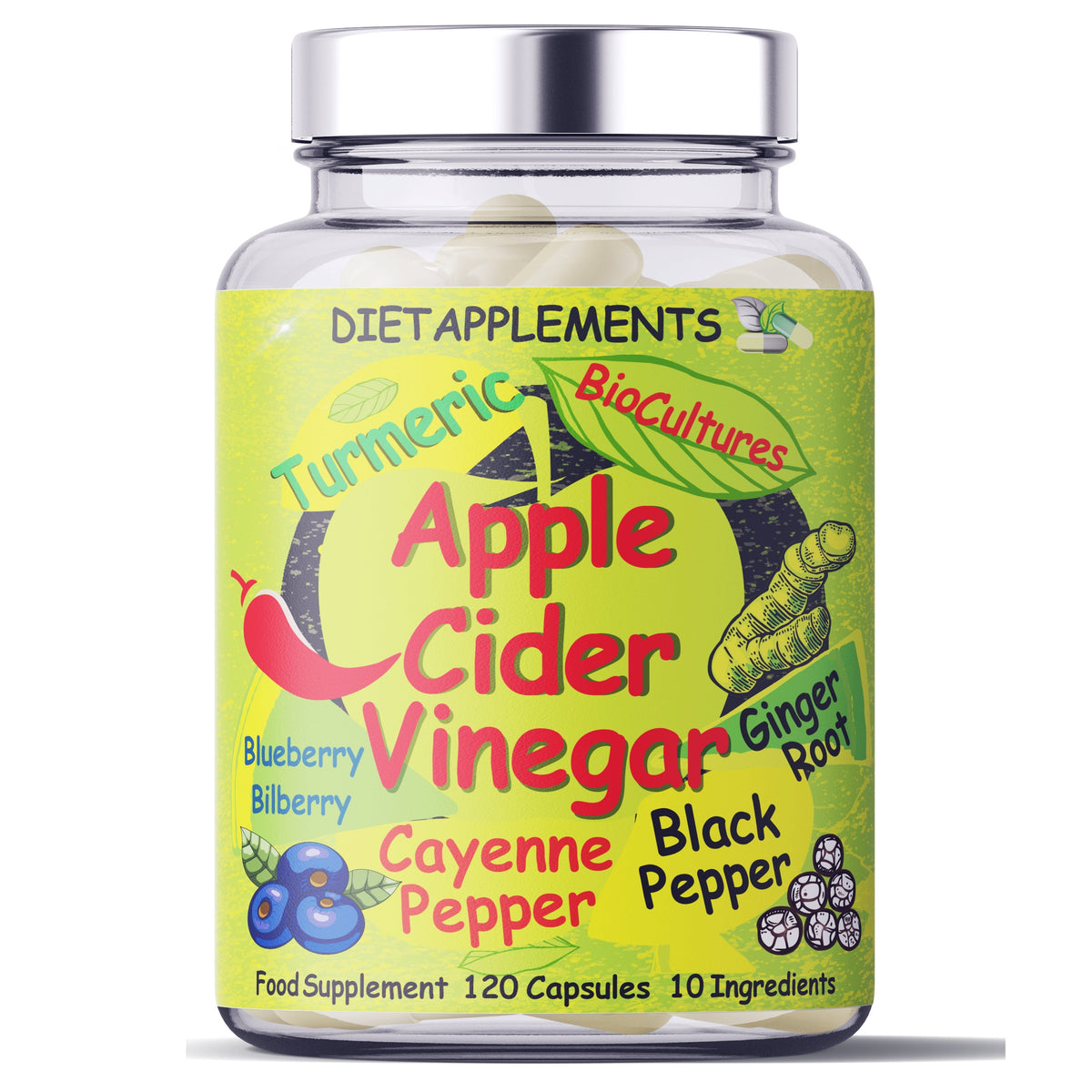 Apple Cider Vinegar with the Mother, Superfood, Biocultures & Berries Complex