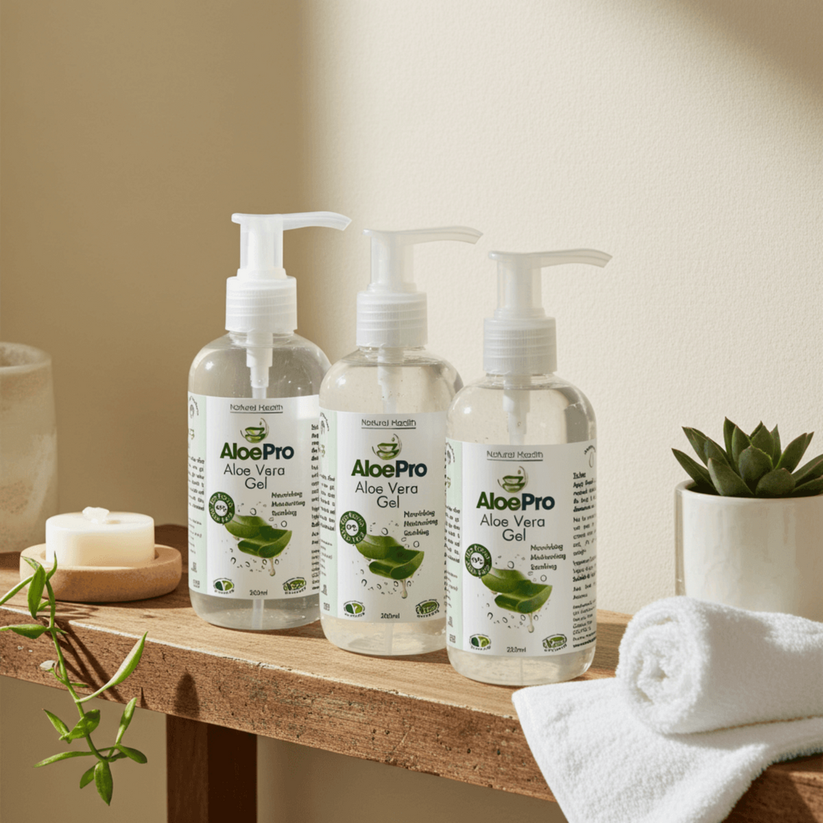 AloePro Aloe Vera Gel 200ml - Triple Pack