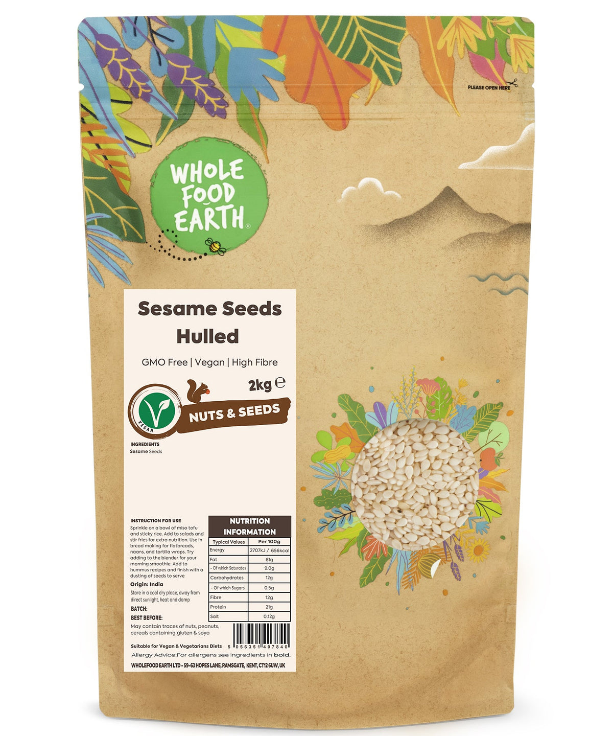 Sesame Seeds Hulled - HealVia