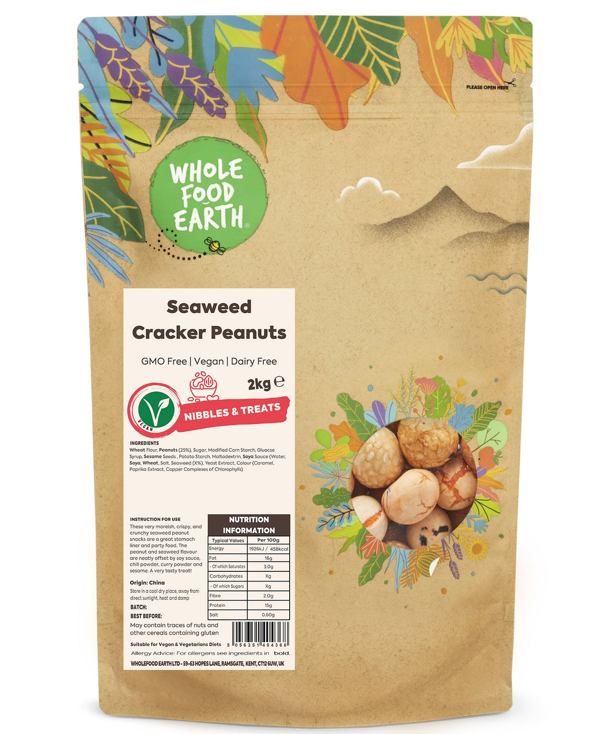 Seaweed Cracker Peanuts - HealVia