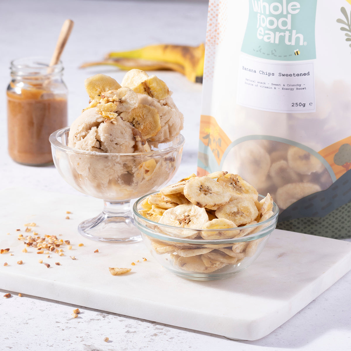 Chips di banana dolcificate