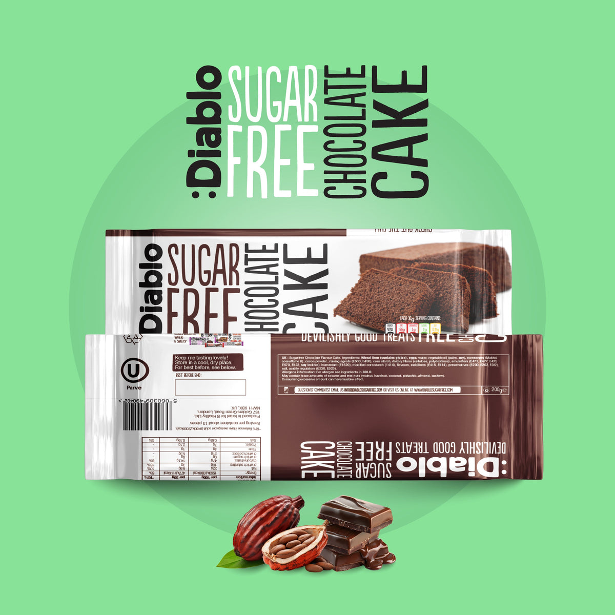 Sugar Free Chocolate Cake (200g)