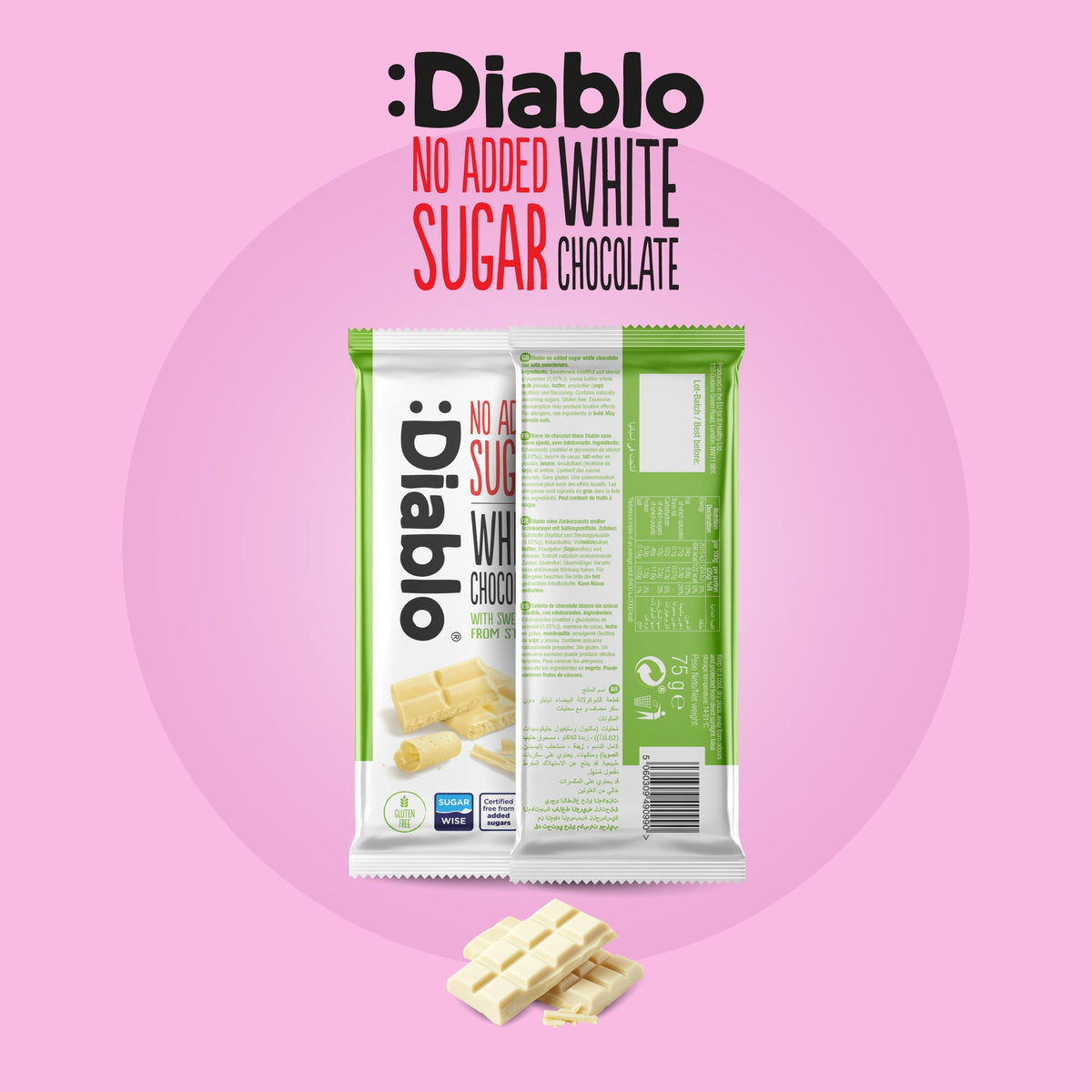 Stevia Milk White Chocolate (75g)