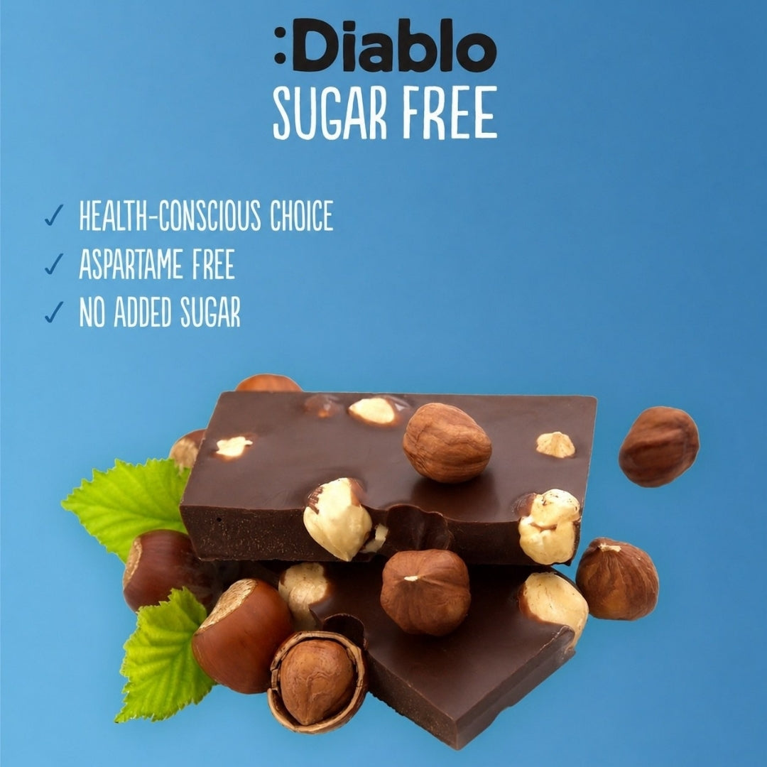 No Added Sugar Dark Chocolate with Hazelnuts Maltitol (85g)