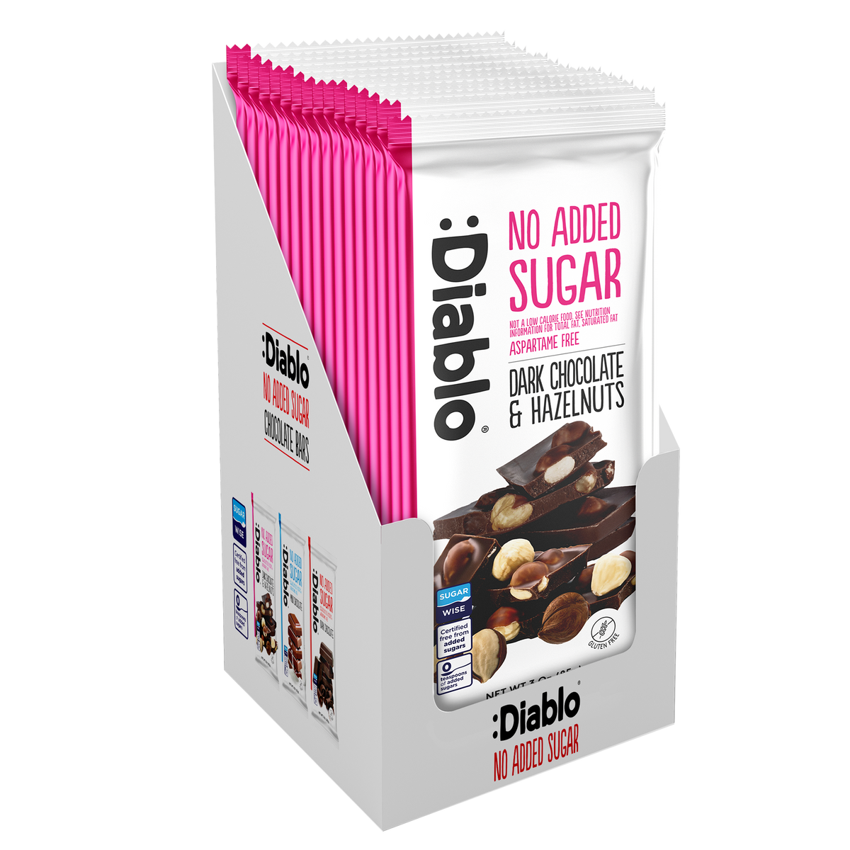 No Added Sugar Dark Chocolate with Hazelnuts Maltitol (85g)