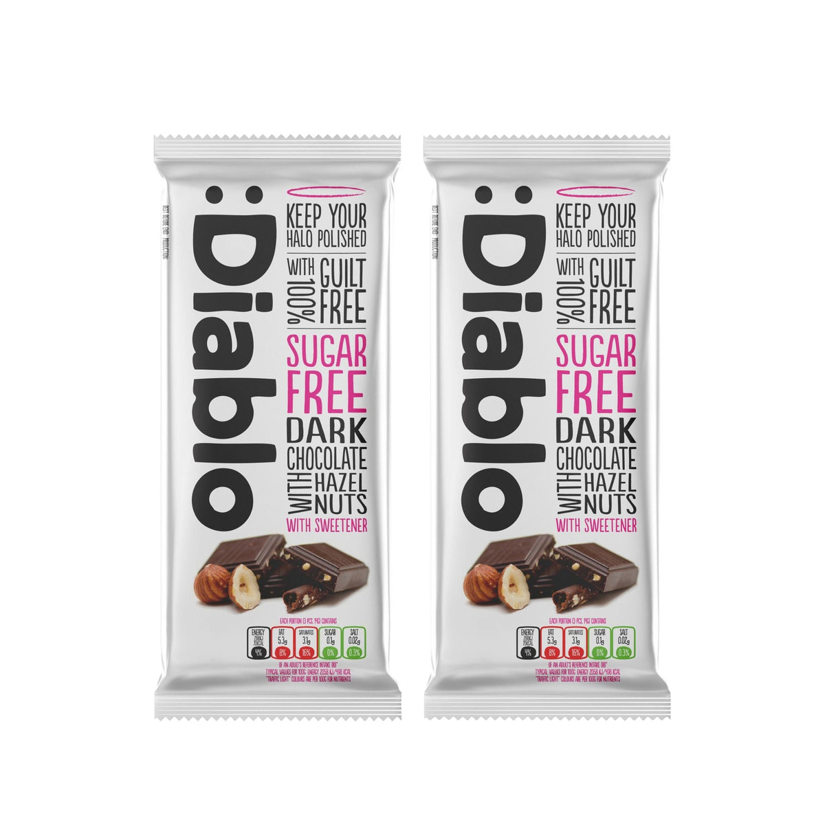 No Added Sugar Dark Chocolate with Hazelnuts Maltitol (85g)
