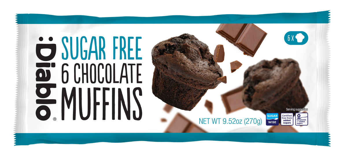 Sugar Free Chocolate Muffins (45g x 6)