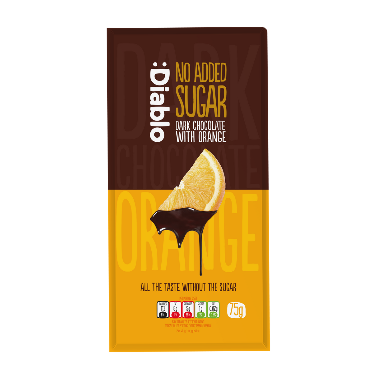 No Added Sugar Dark Chocolate with Orange