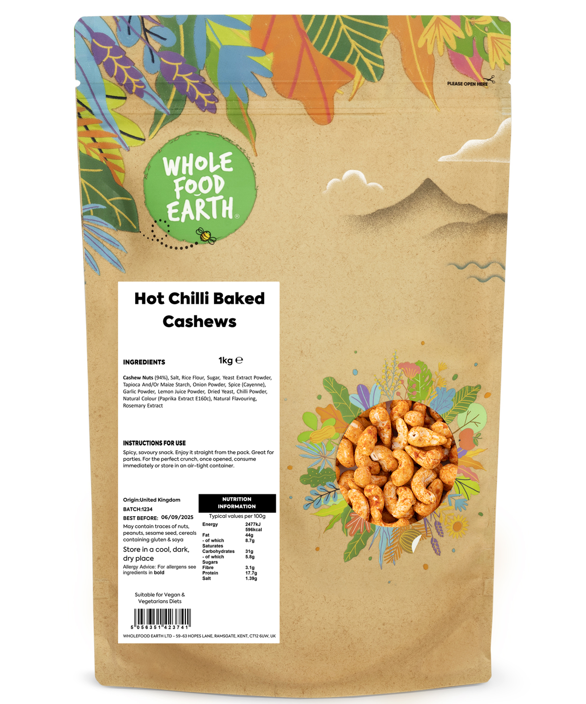 Hot Chilli Baked Cashews - HealVia