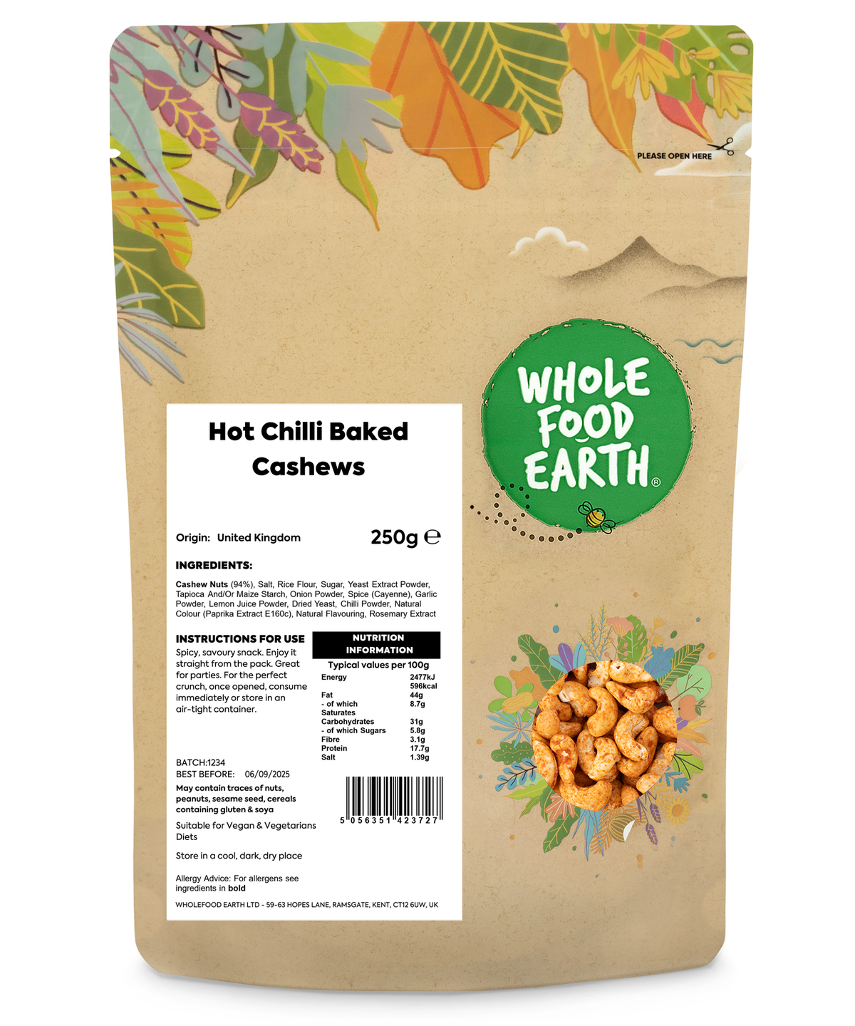 Hot Chilli Baked Cashews - HealVia