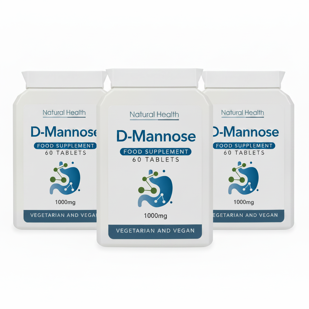 Pure D-Mannose 1000mg | 60 Chewable Tablets (Capsules Alternative) | 2-Month Supply | Made in the UK