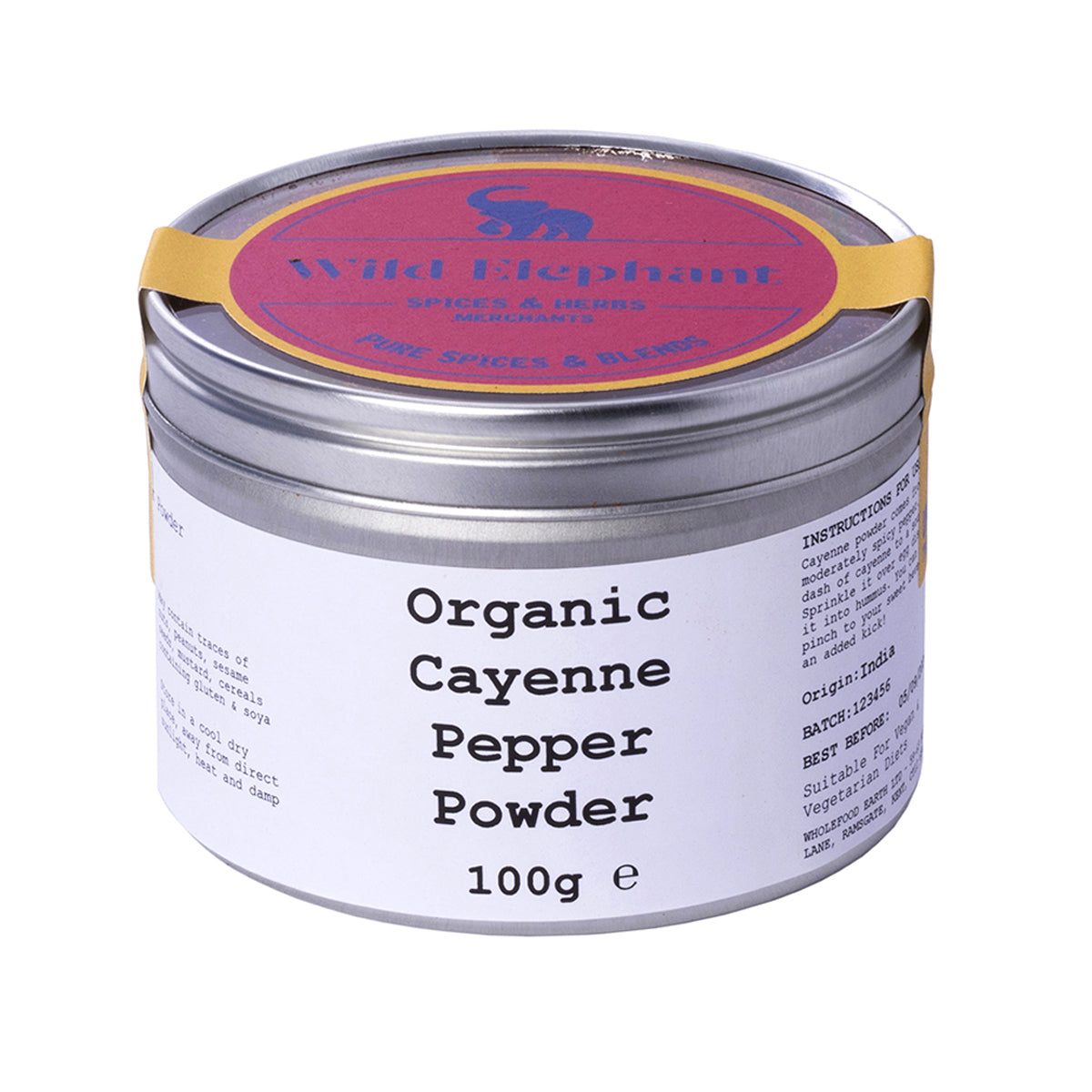 Organic Cayenne Pepper Powder - Wild Elephant - HealVia