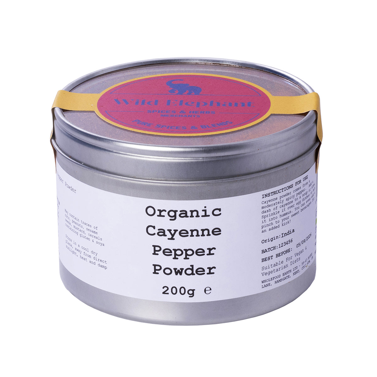 Organic Cayenne Pepper Powder - Wild Elephant - HealVia