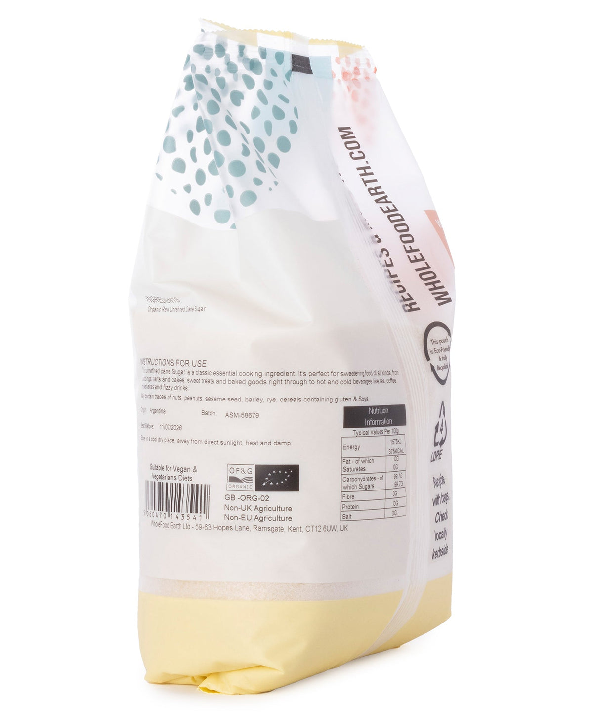 Zucchero di canna dorato biologico