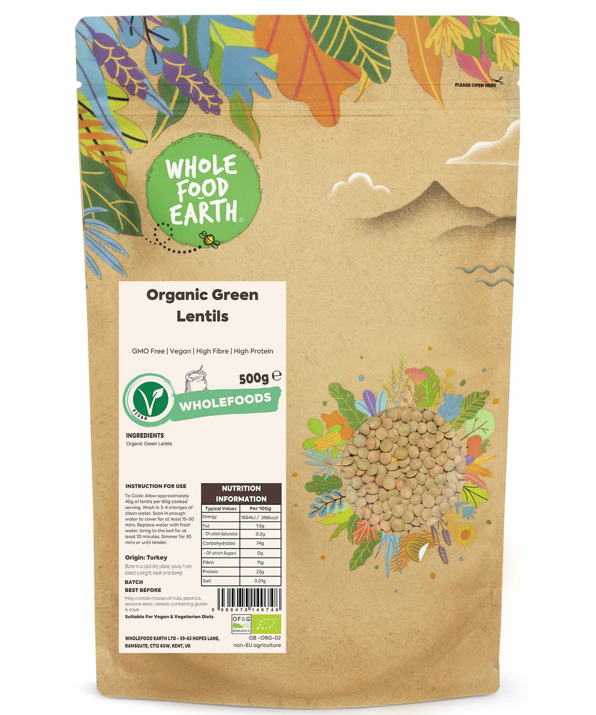 Lenticchie Verdi Biologiche