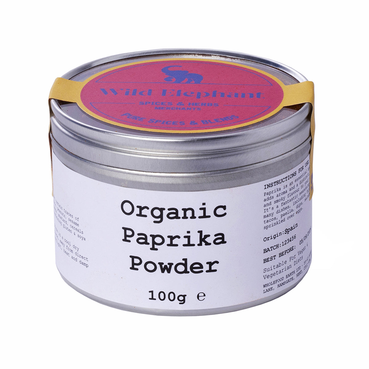 Organic Paprika Powder - Wild Elephant - HealVia