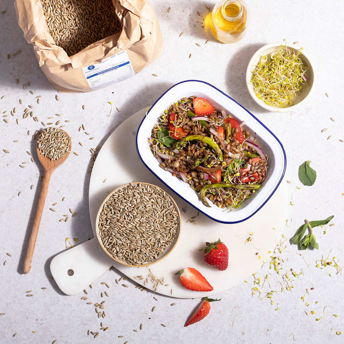 Organic Rye Grain - Serious Grains - HealVia