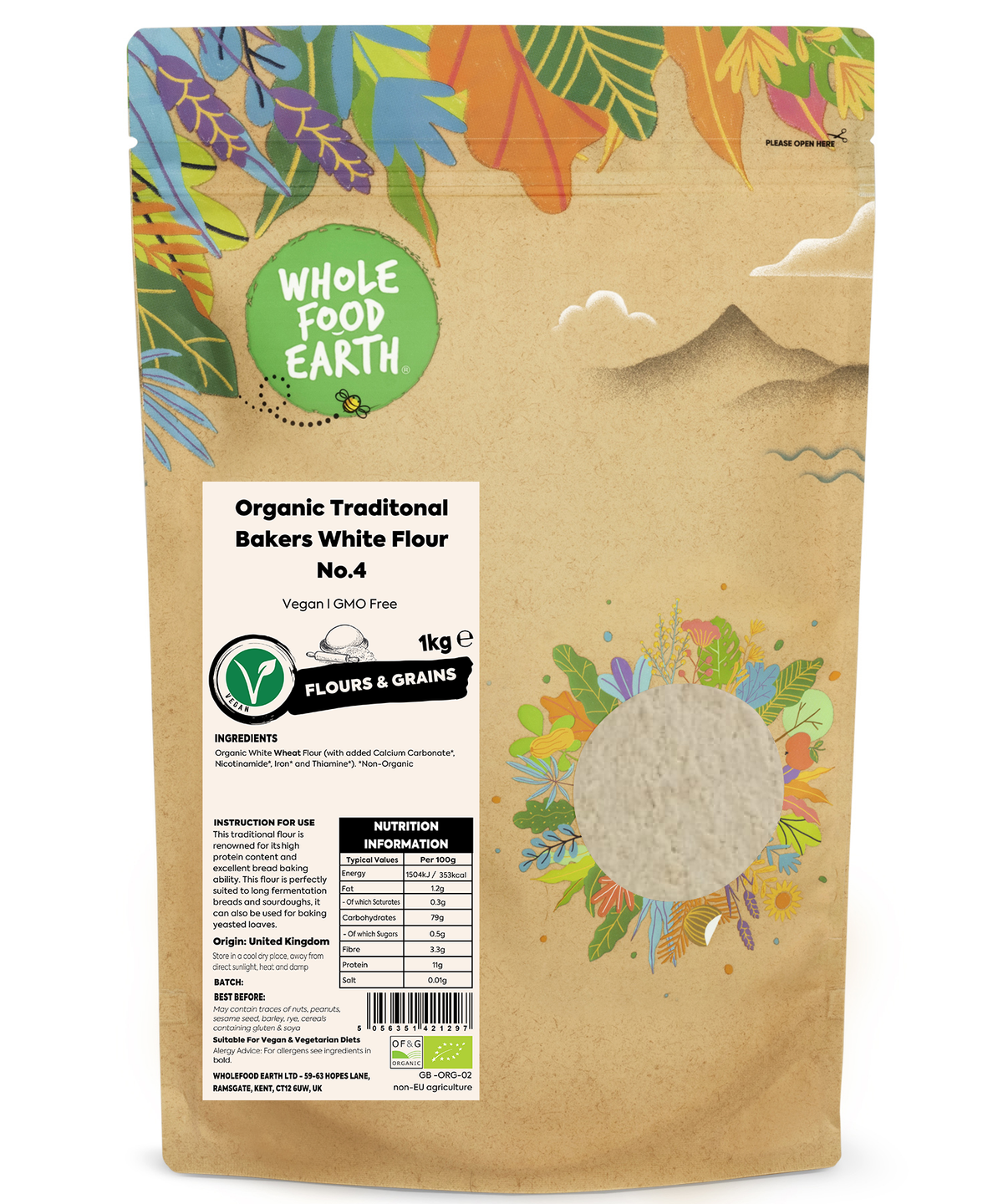 Organic Traditional Bakers White Flour No.4 - HealVia