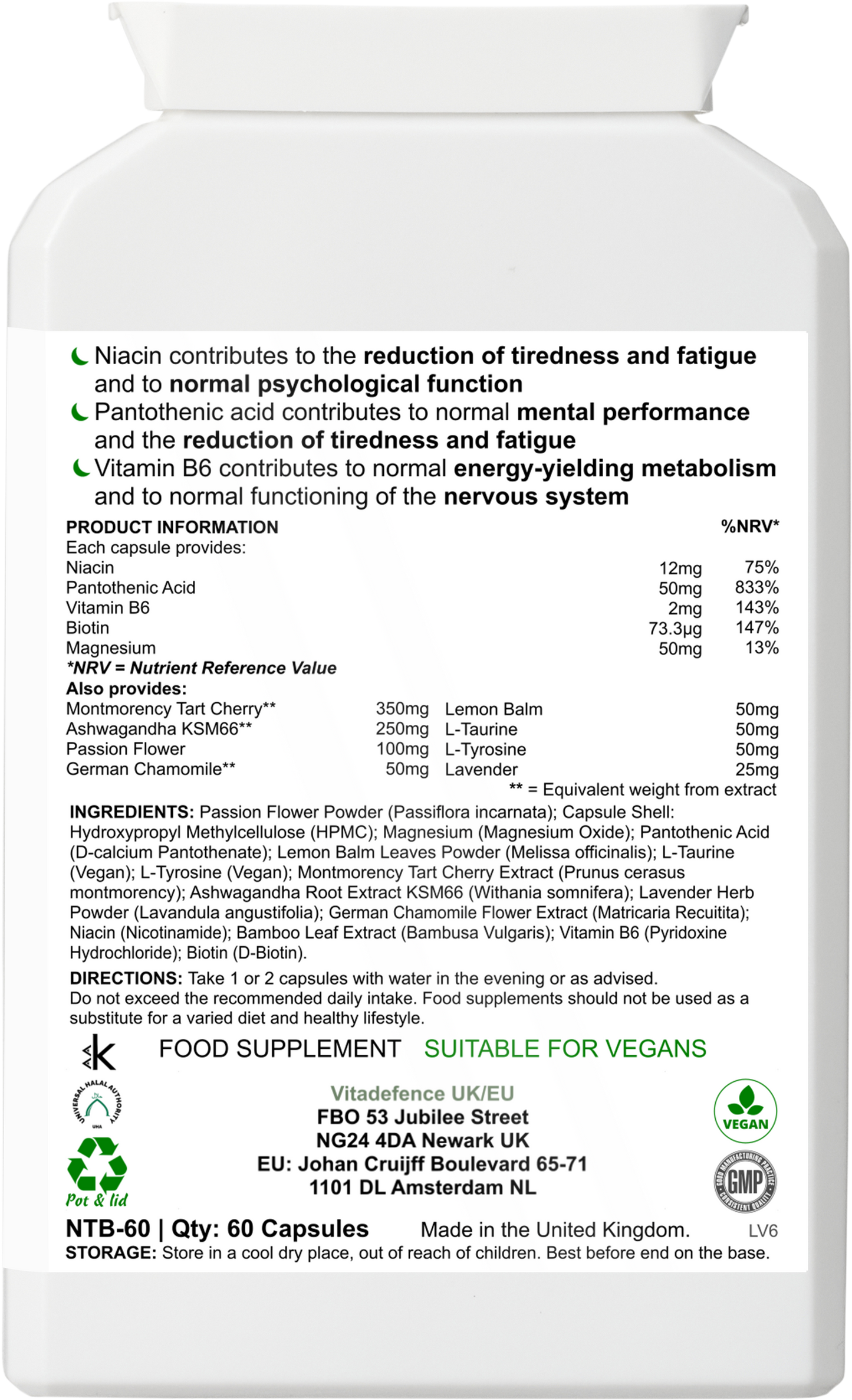 Passion Flower Multi | With Montmorency Cherry, Chamomile, Ashwagandha & Magnesium – 60 Capsule