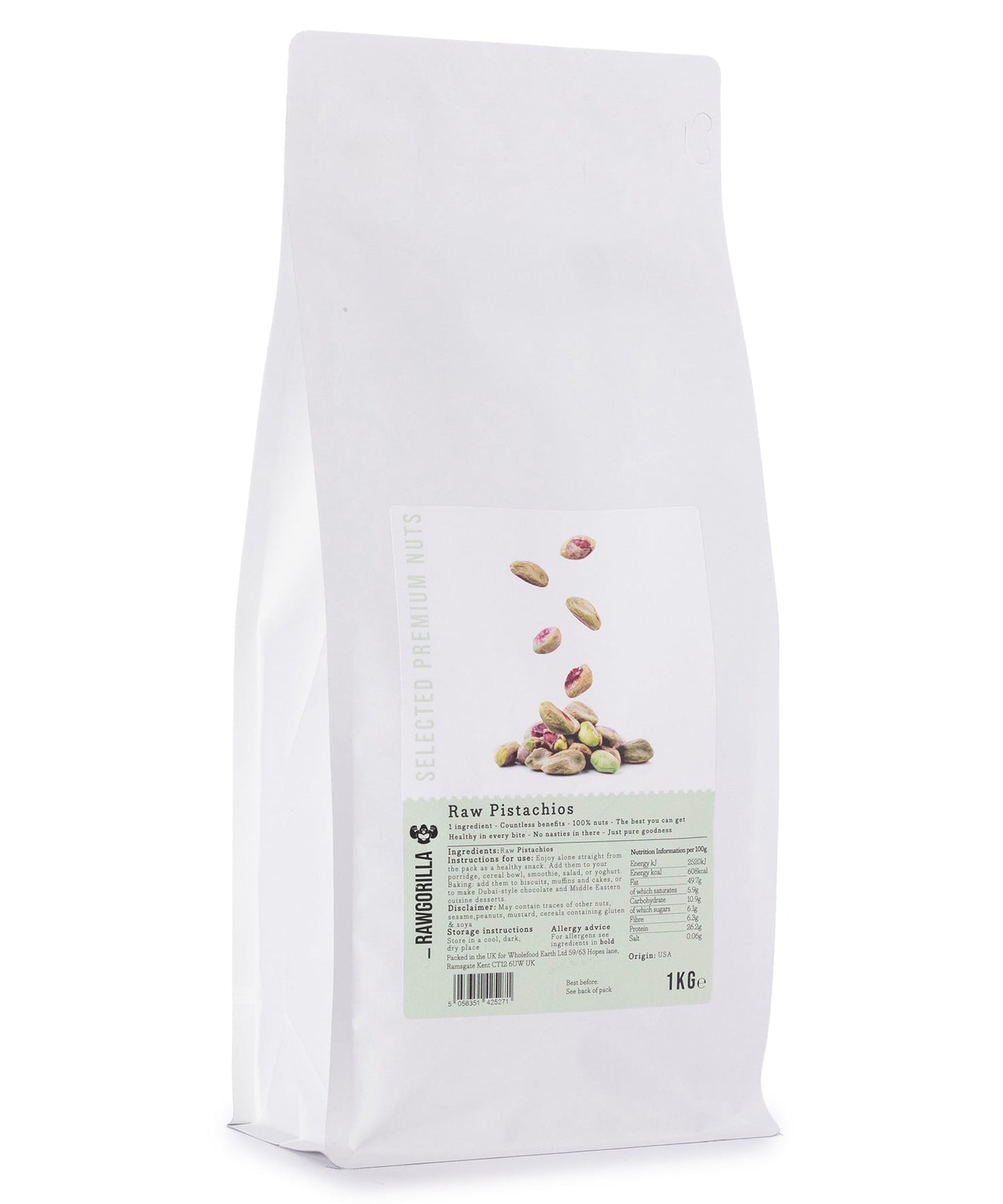 Raw Pistachios - RAWGORILLA - 1kg