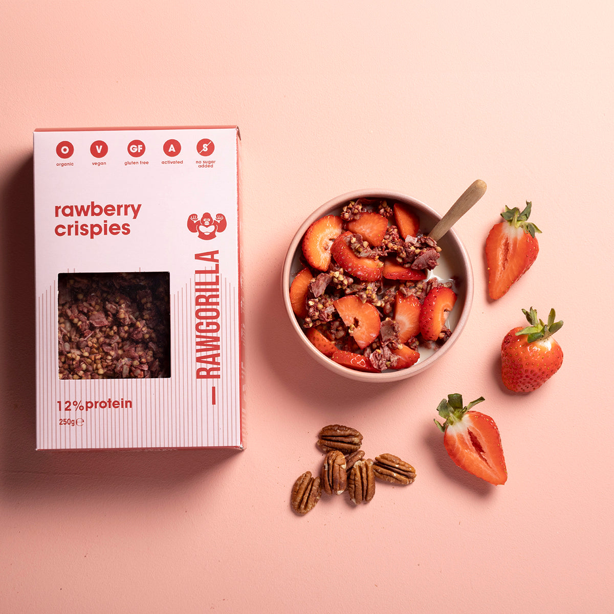 Rawberry Crispies - 250g - Raw Gorilla