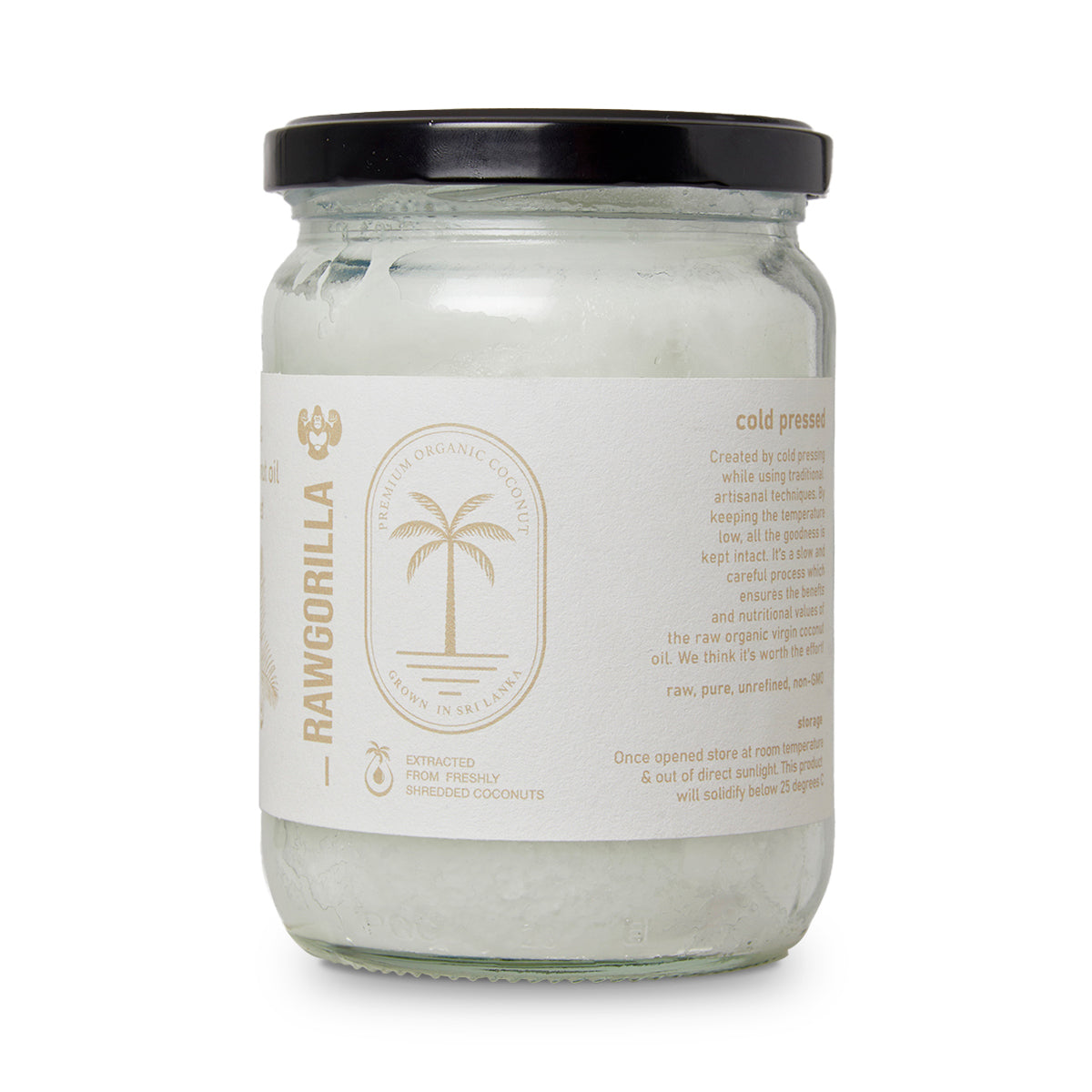 Raw Organic Virgin Coconut Oil - 500ml - RAWGORILLA