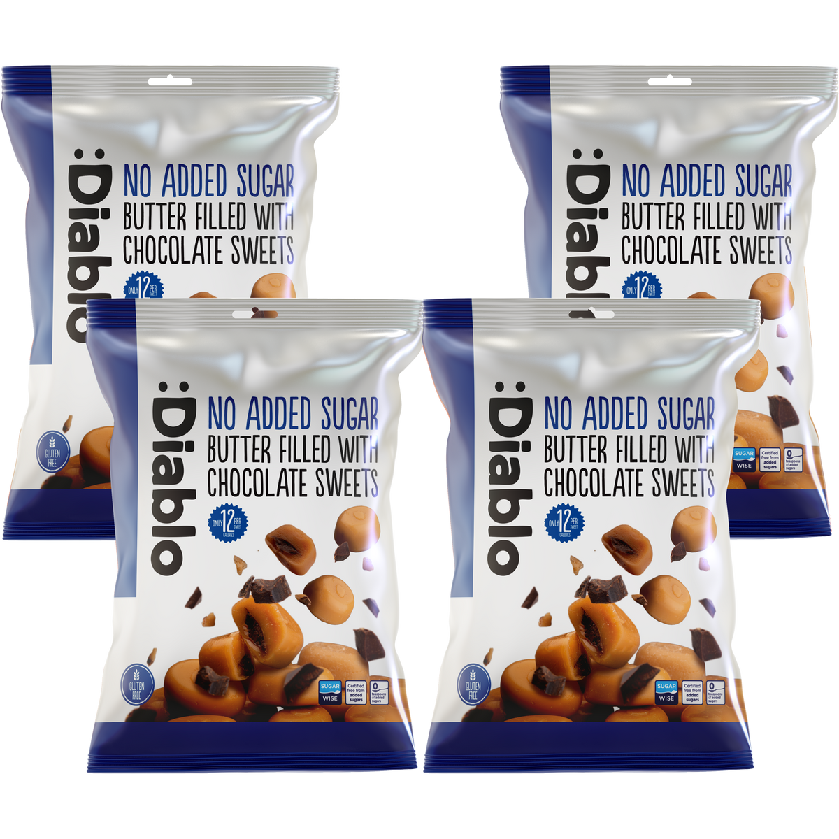 No Added Sugar Butter Filled with Chocolate Sweets (75g)