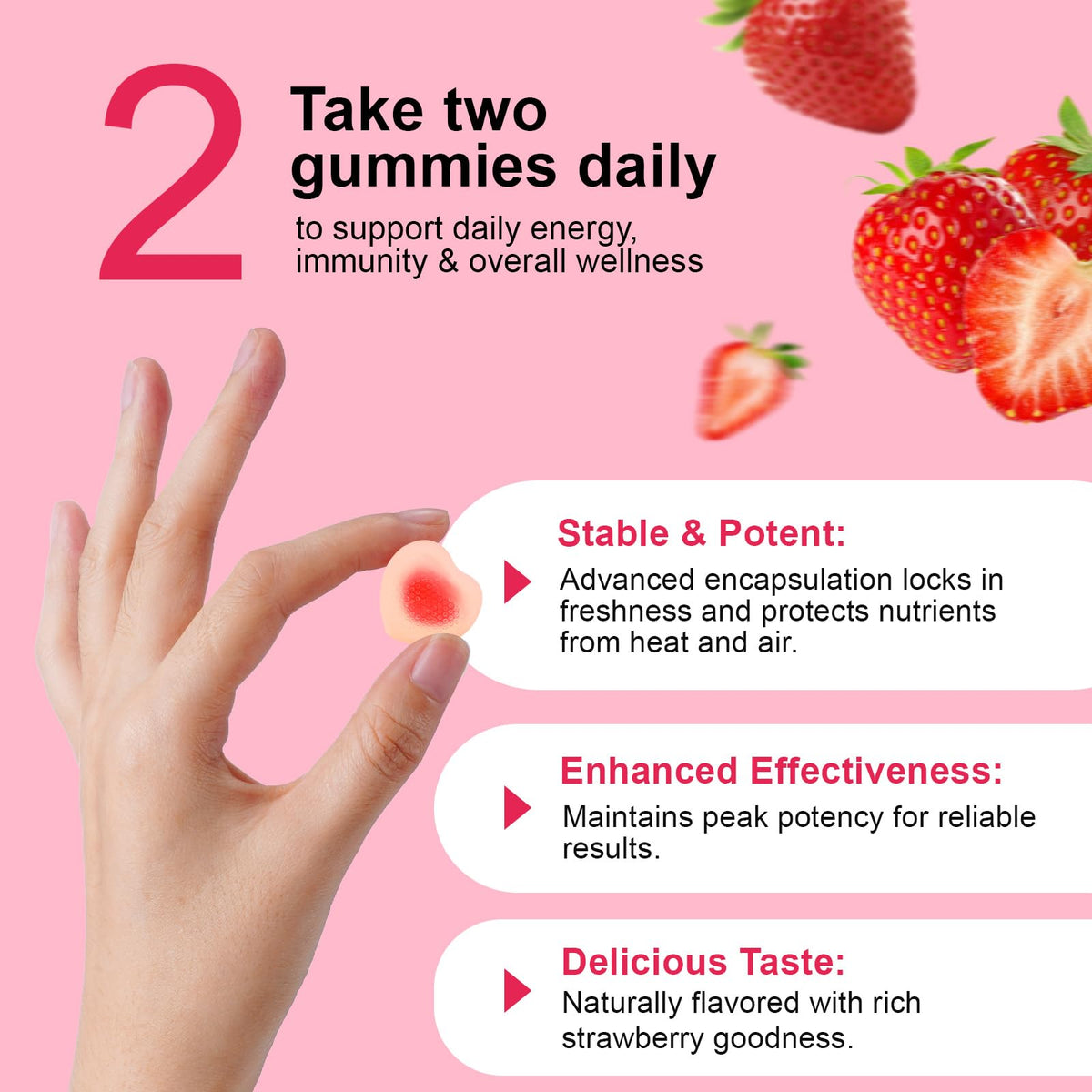 Vceeoy Women's Multivitamin Gummies β Biotin, Zinc & B Vitamins (60 Gummies)