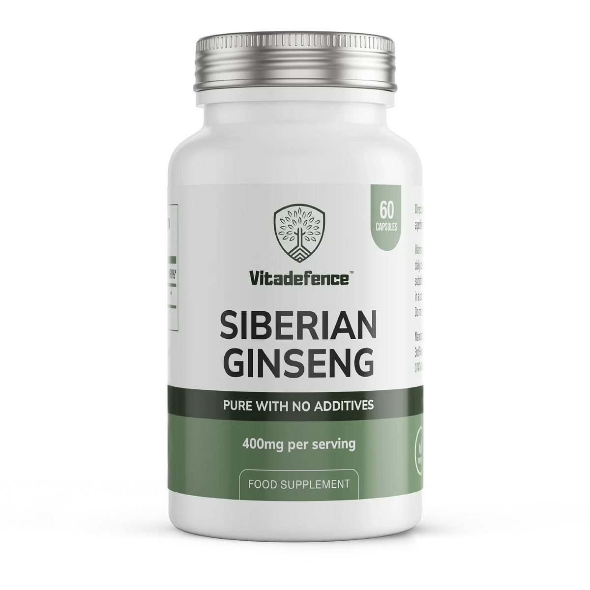 Siberian Ginseng | 400 mg Vegan Capsules – 60 Count