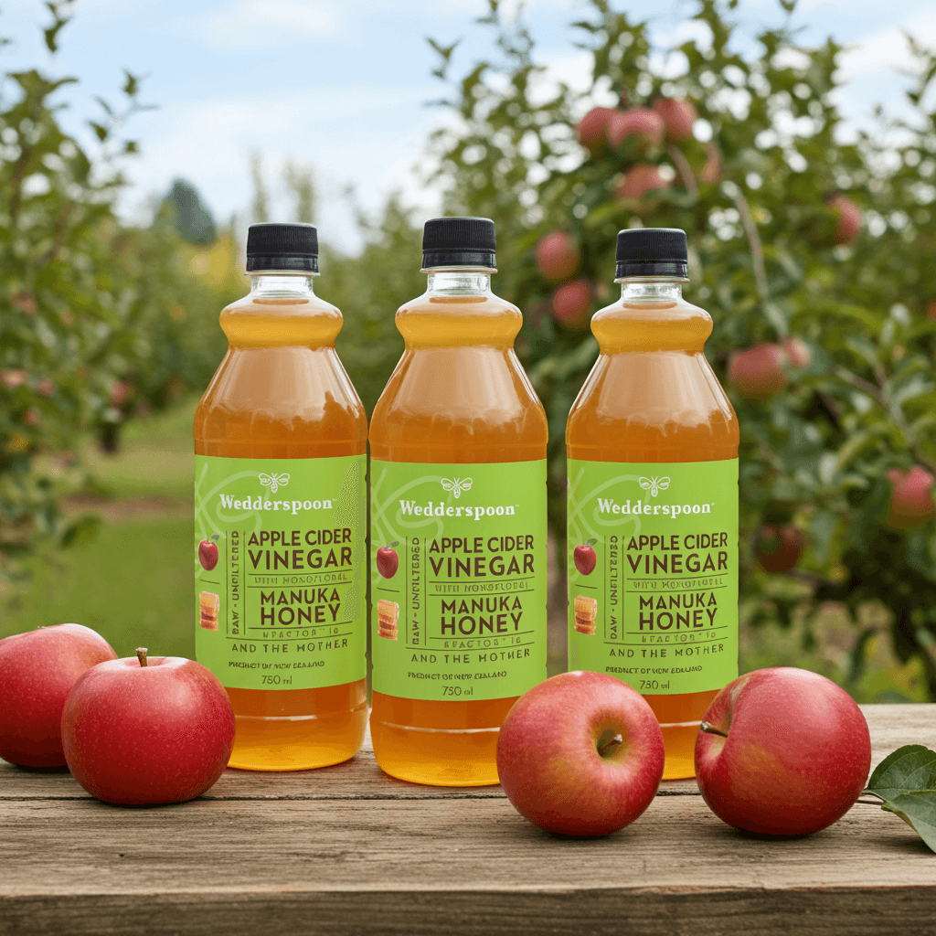 Wedderspoon Apple Cider Vinegar with Manuka Honey – Triple Pack