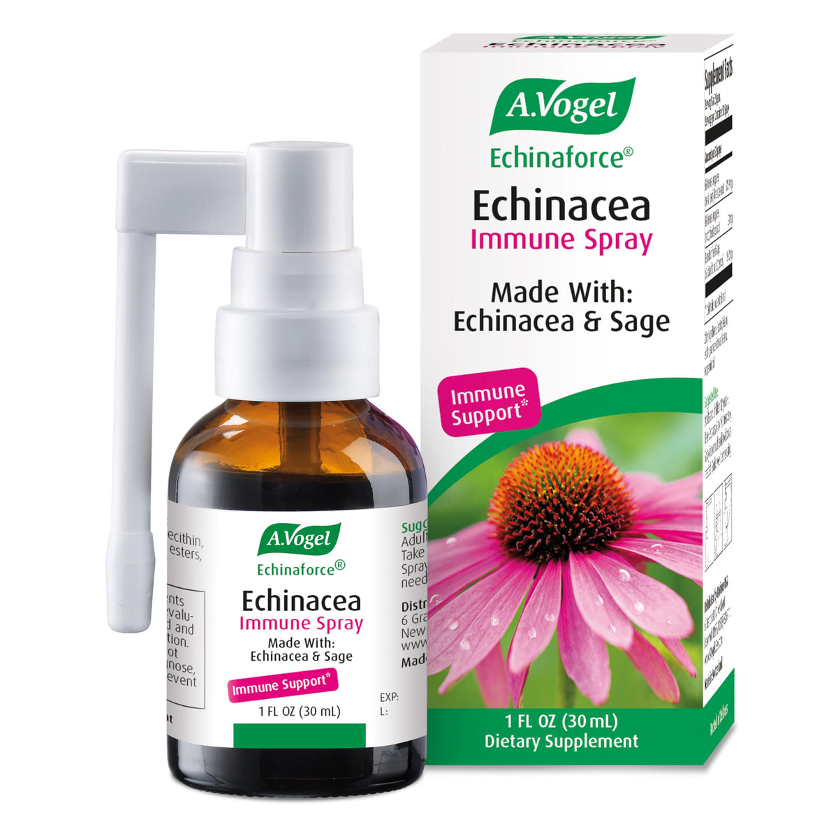 A. Vogel Echinaforce Spray Gola – Echinacea Biologica e Salvia, Sostegno Immunitario, 30 ml