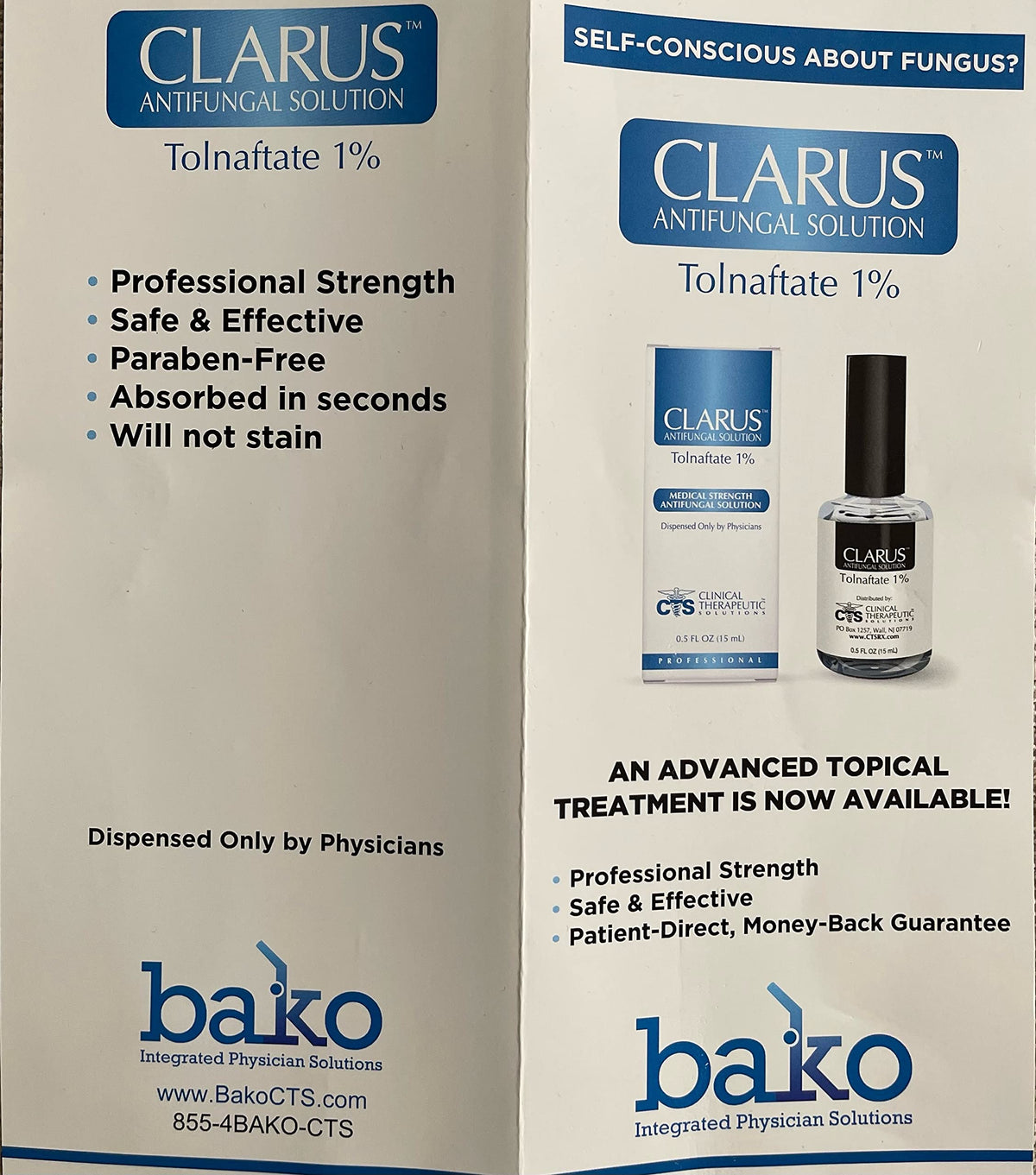 Clarus Solution Antifungal 1% β Advanced Footcare | 0.5 fl oz