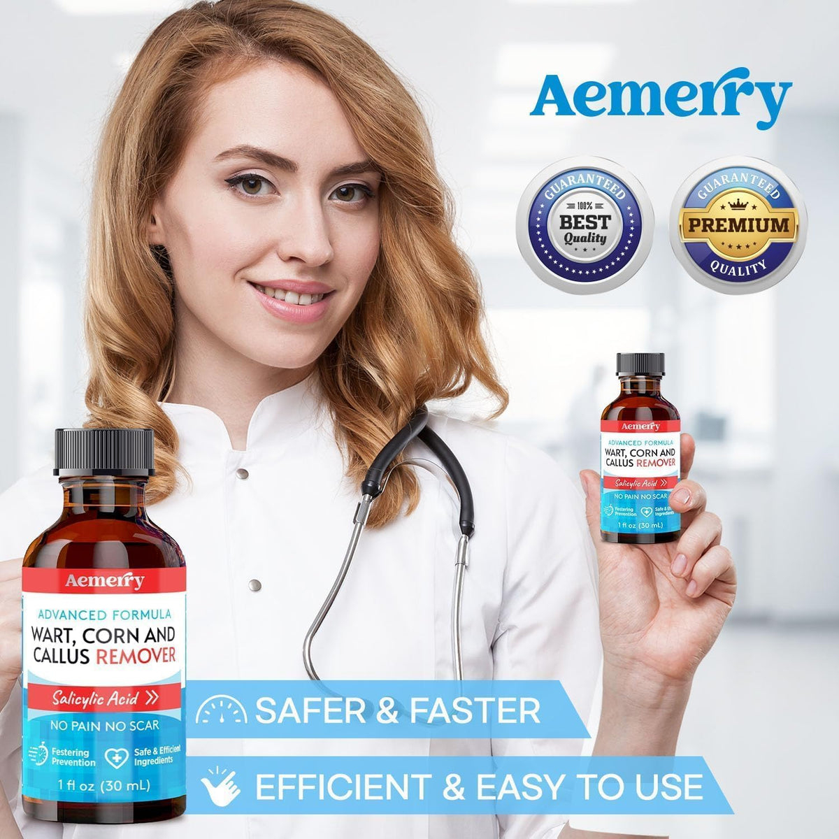 Aemerry Wart Corn Callus Remover β Maximum Strength Liquid Salicylic Acid for Feet (30ml)