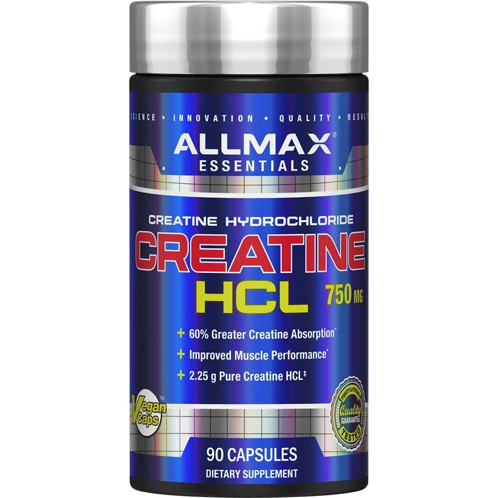 ALLMAX Essentials Creatine HCL 750 mg β 90 Capsules