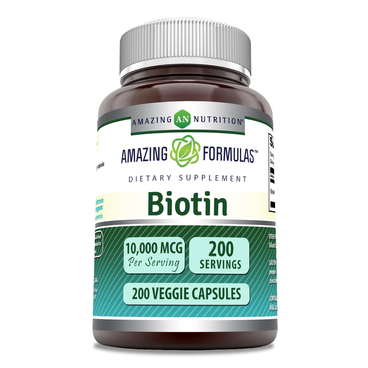 Amazing Formulas Biotin 10,000 mcg – 200 Veggie Capsules | Non-GMO, Gluten-Free, Made in USA