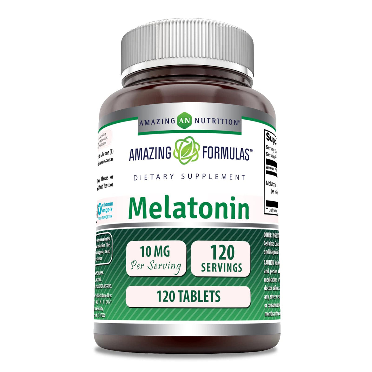 Amazing Formulas Melatonin 10 mg Supplement β 120 Count, Non-GMO, Gluten-Free, Made in USA