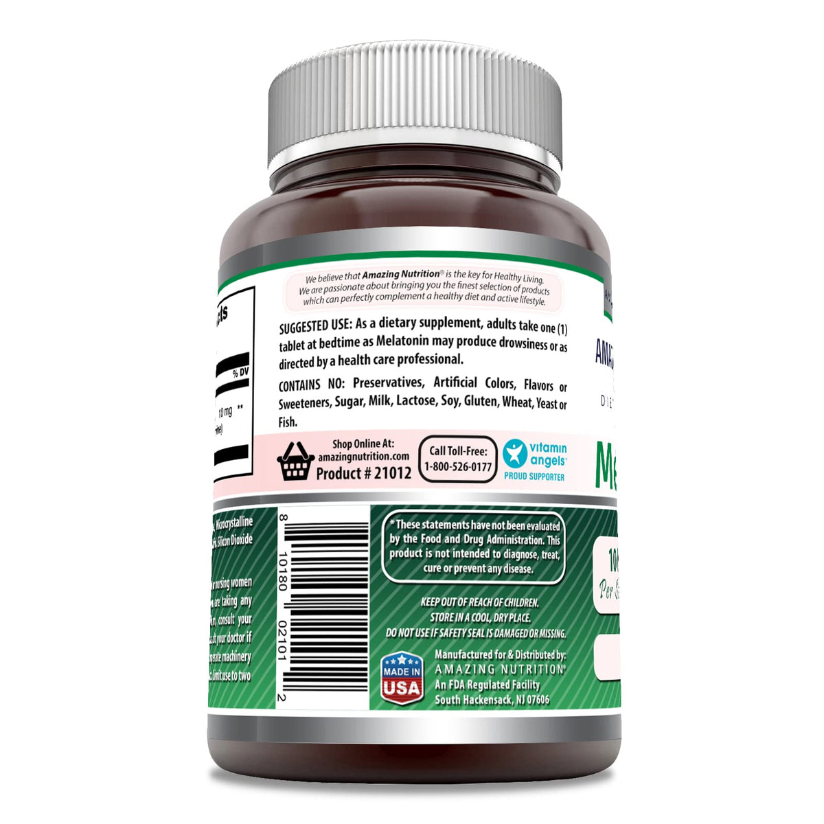 Amazing Formulas Melatonin 10 mg Supplement β 120 Count, Non-GMO, Gluten-Free, Made in USA