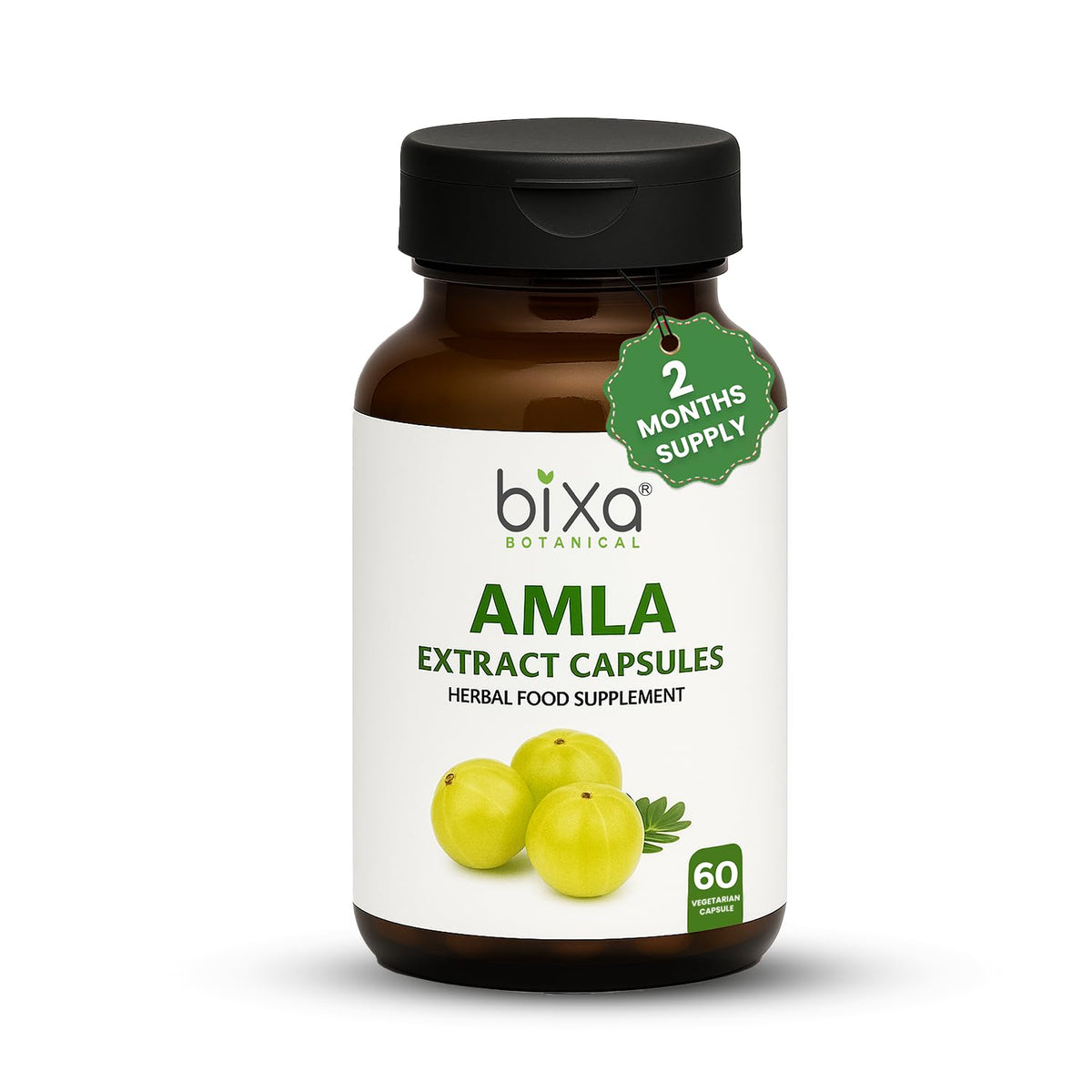 Amla Extract Capsule 450 mg | Vitamin C (Emblica officinalis) Veg Capsules β 60 Count (Pack of 1)