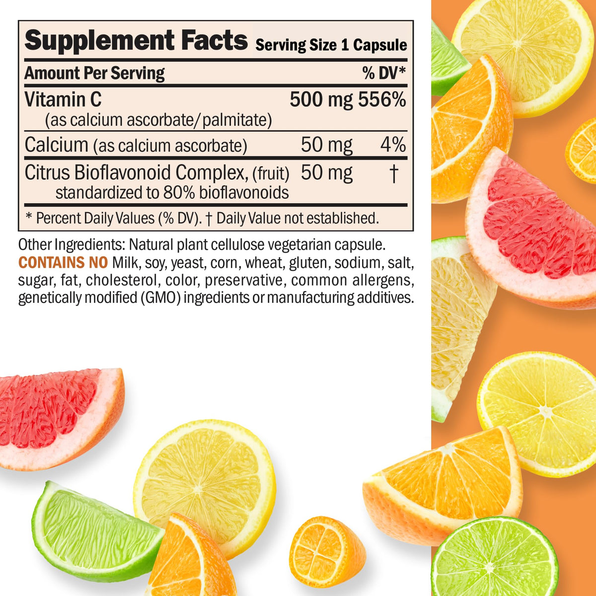 ANDREW LESSMAN Vitamin C 500 Complex β 60 Capsules | Non-Acidic Vitamin C with Bioflavonoids