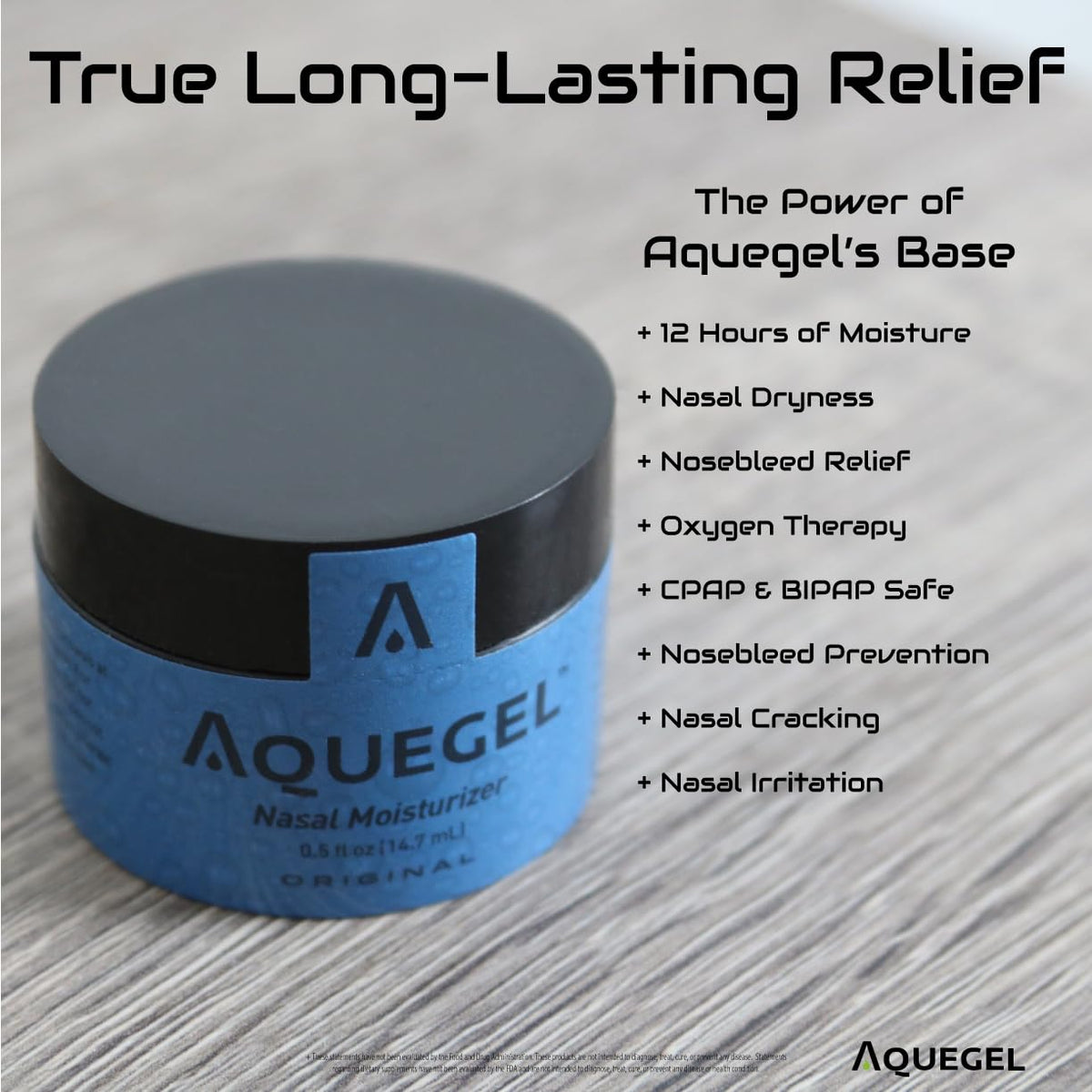 Aquegel Nasal Moisturizer (Original Unscented) β 12-Hour Nasal Moisture Relief | Water-Based Nose Gel