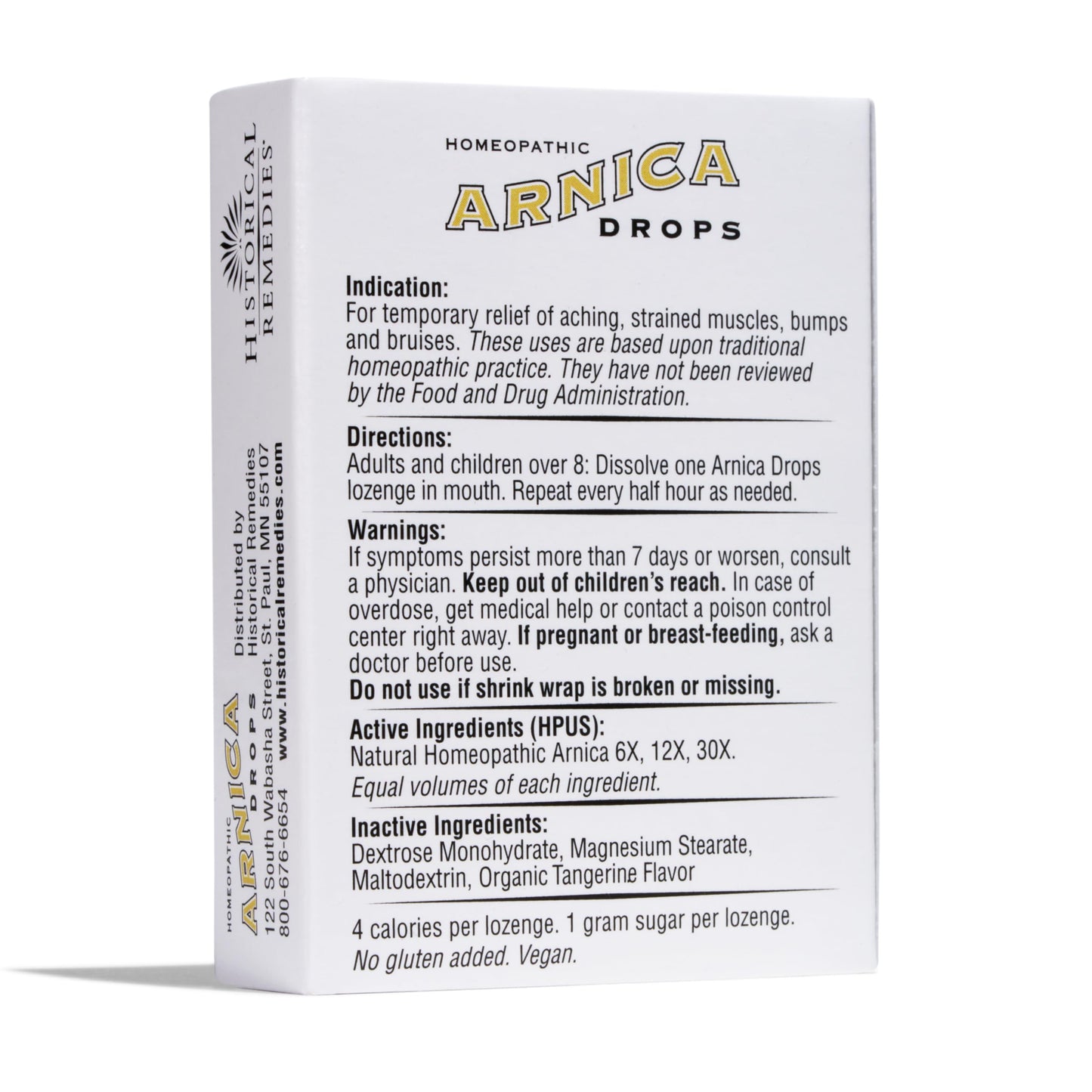 Historical Remedies Arnica Drops (1 Pack) | Natural First Aid for Injuries, Soreness & Fatigue | Organic Tangerine Flavor, Vegan & Gluten-Free