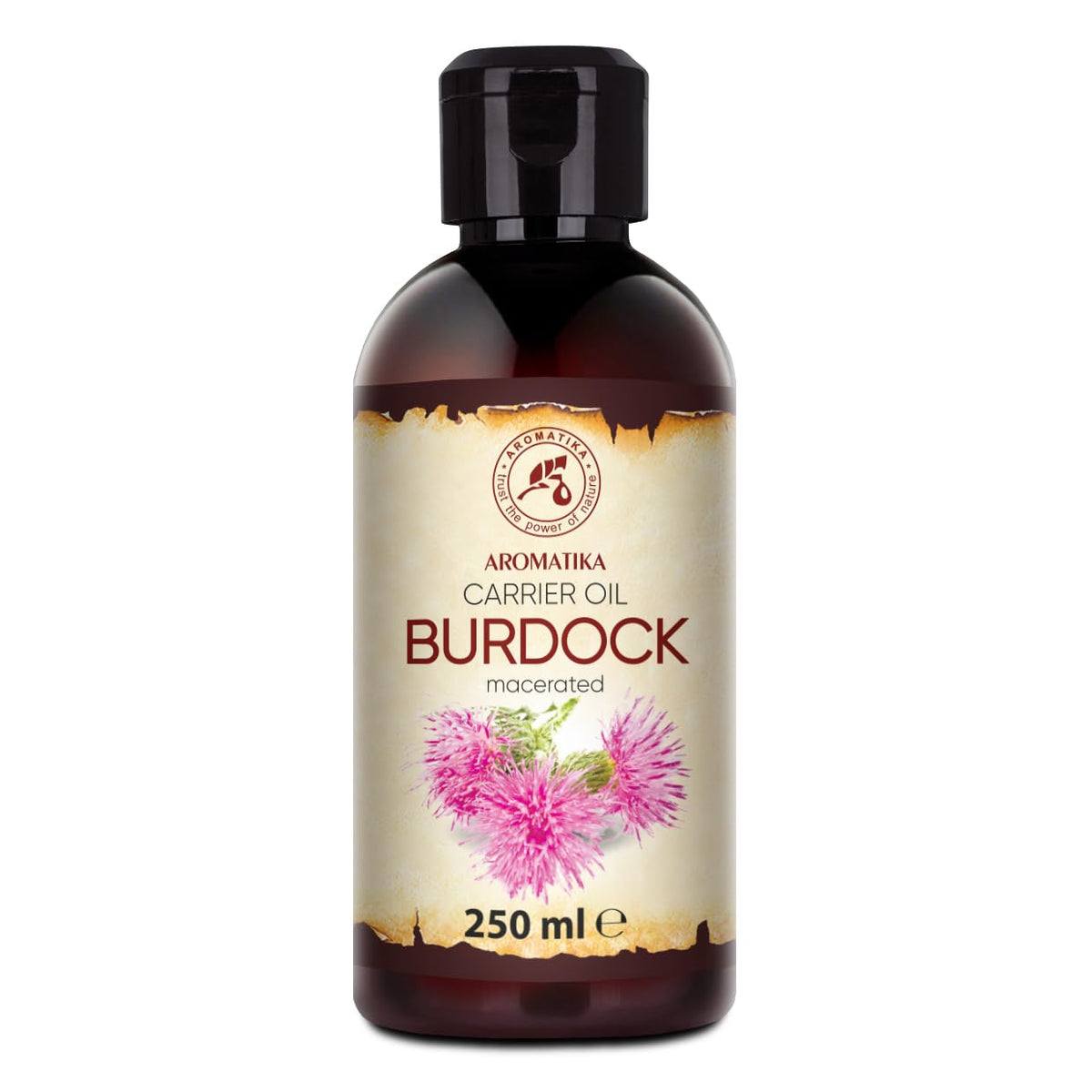 AROMATIKA Burdock Oil 8.45 Fl Oz (250 ml) β 100% Pure & Natural for Hair & Skin Care