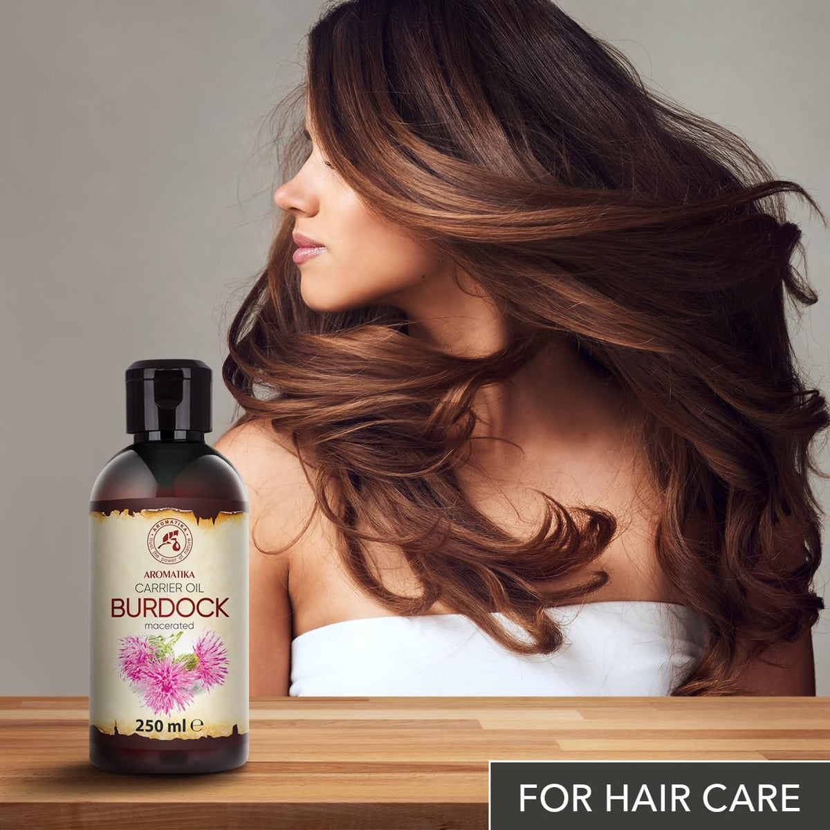 AROMATIKA Burdock Oil 8.45 Fl Oz (250 ml) β 100% Pure & Natural for Hair & Skin Care